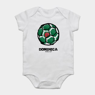 Dominica Football Country Flag Baby Bodysuit